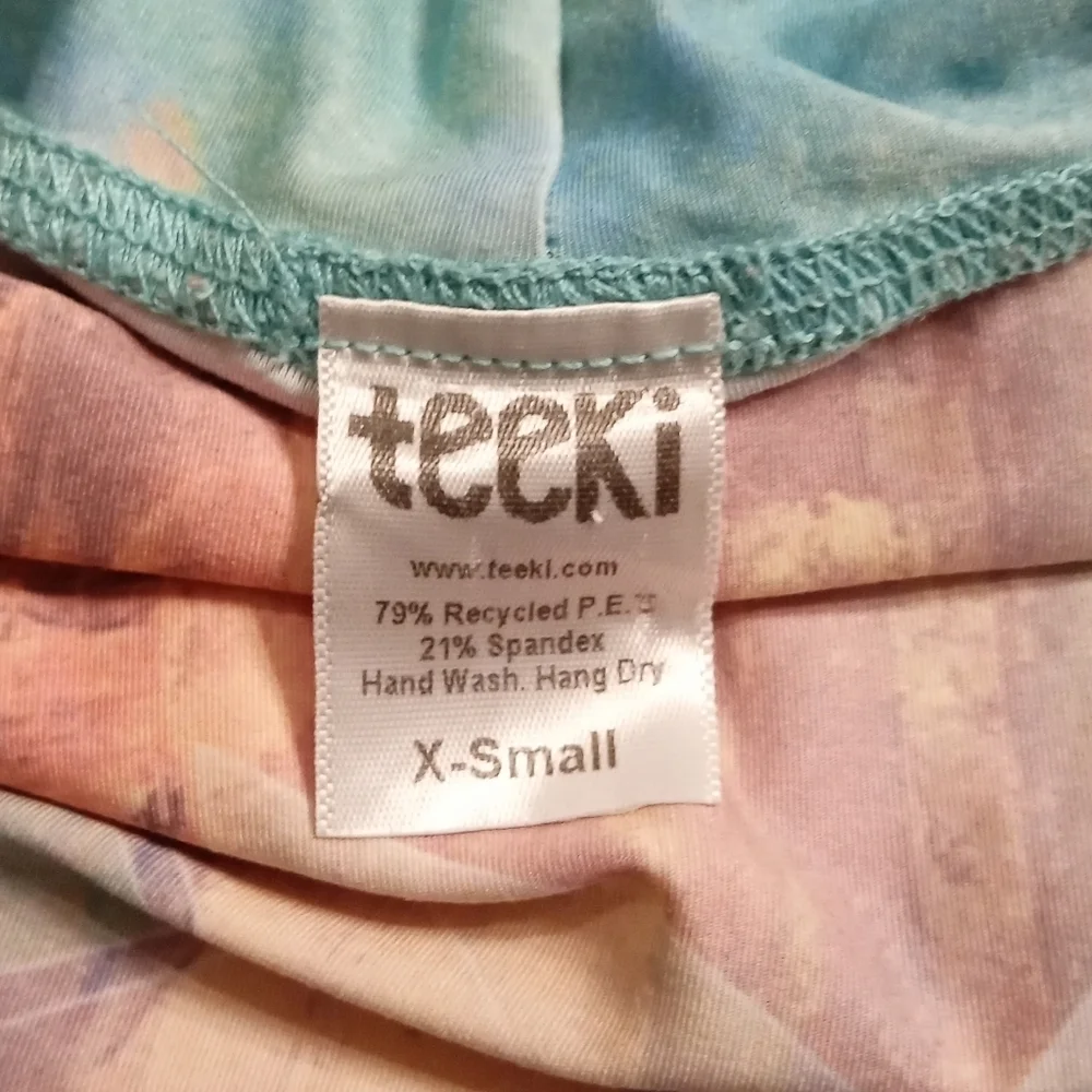 Teeki Women's Ombre Blue Athletic Balletcore Yoga Pants Leggings Size XS